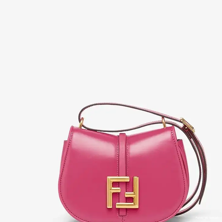 Cheap HOT Calf Leather Fendi Rose C'mon Mini Bag In 0530